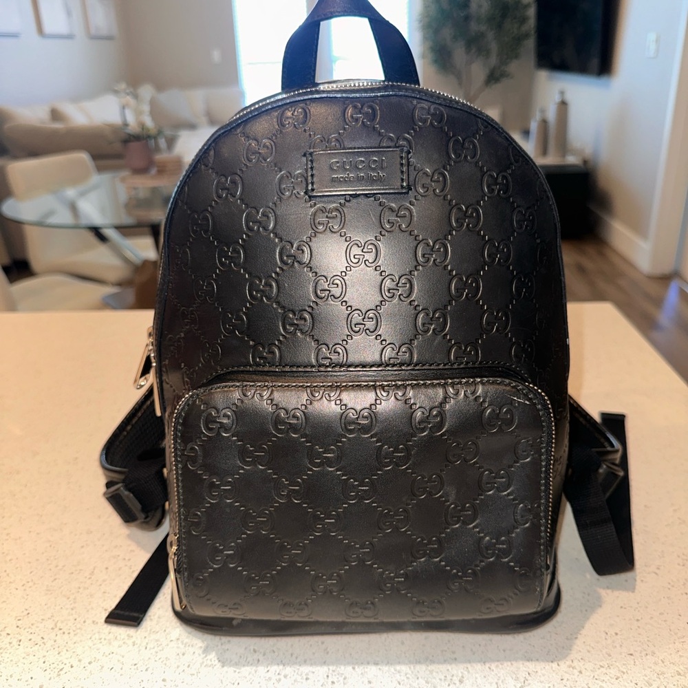 Guccissima Small Black Backpack - image 2